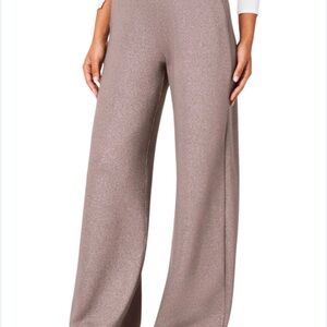 Spanx Air Essentials Elegant Taupe Wide-Leg Women's Pants
